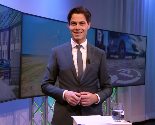 Rob Jetten presenteert Klimaatbeleid in Studio Westhaven Amsterdam Engage! TV